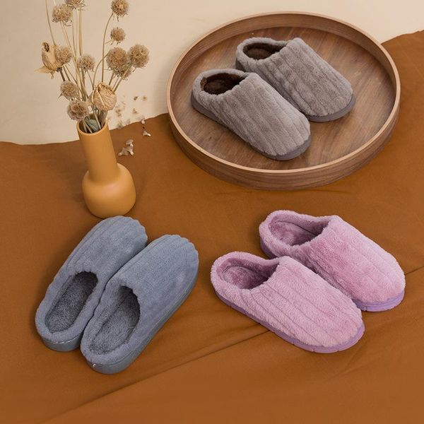 slippers cotton drag hair layering spring and winter couples indoor flannel warm non-slip sole, Black
slippers cotton drag hair layering spring and winter couples indoor flannel warm non-slip sole, Black