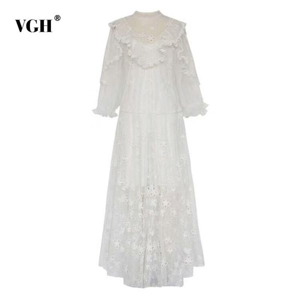 casual dresses vgh elegant embroidery dress ruffles patchwork lantern sleeve tunic high waist long 2021 summer fashion clothing, Black;gray
casual dresses vgh elegant embroidery dress ruffles patchwork lantern sleeve tunic high waist long 2021 summer fashion clothing, Black;gray