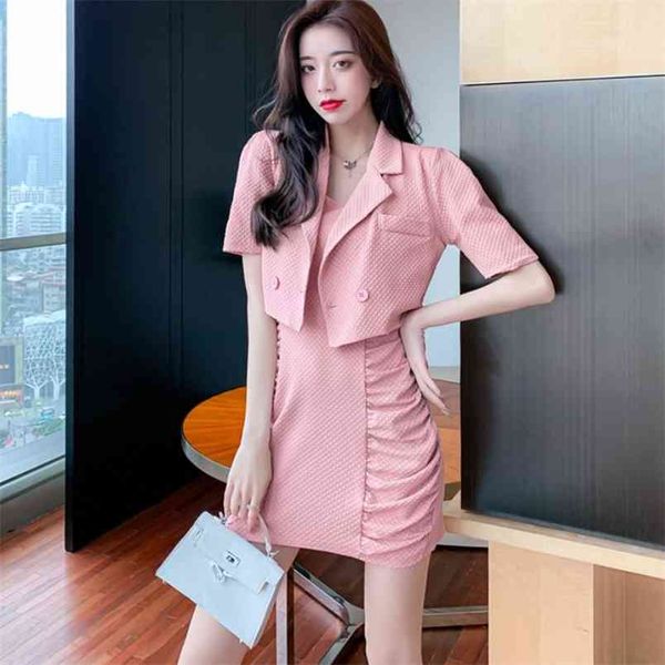 korean spring fashion two piece set women notched short sleeve crop +suspender mini dress outfits 210519, White
korean spring fashion two piece set women notched short sleeve crop +suspender mini dress outfits 210519, White