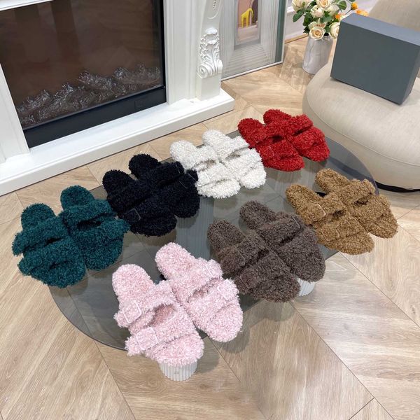 2021 women double breaste fur slippers fashion rubber sole furry slide sandals r winter fall ladies warm furs slides with box size 35-42, Black
2021 women double breaste fur slippers fashion rubber sole furry slide sandals r winter fall ladies warm furs slides with box size 35-42, Black