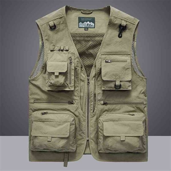 summer men unloading tactical vest coat casual men's pographer waistcoat mesh work sleeveless jacket tools pocket 5xl 210925, Black;white 
summer men unloading tactical vest coat casual men's pographer waistcoat mesh work sleeveless jacket tools pocket 5xl 210925, Black;white