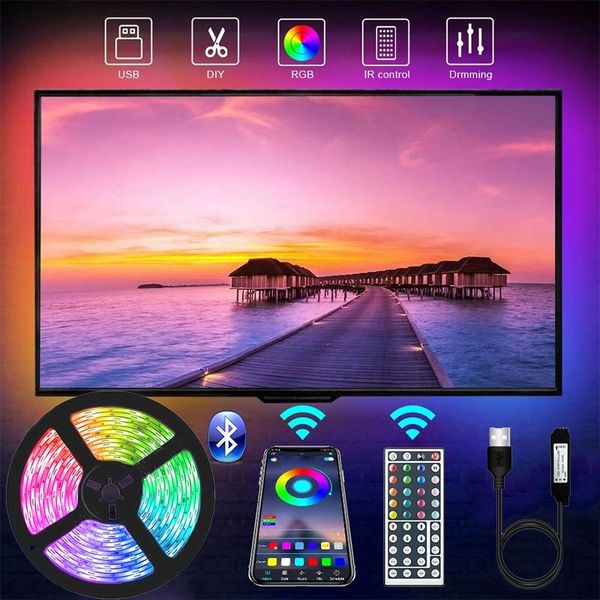 strips bluetooth-compatible usb led light 5v flexible lights for room tv backlight wall bedroom living party home decor
strips bluetooth-compatible usb led light 5v flexible lights for room tv backlight wall bedroom living party home decor