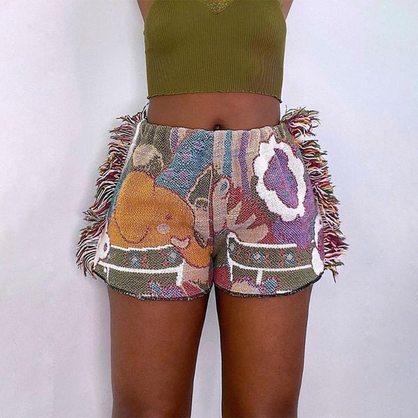 women's shorts zoctuo print high waist pant for women fashion club party slim side tassel casual short pants summer 2021, White;black
women's shorts zoctuo print high waist pant for women fashion club party slim side tassel casual short pants summer 2021, White;black
