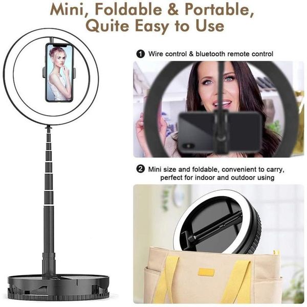 flash heads 10" round selfie light dimmable led ring portable folding fill with phone clip 3300-6000k 3 modes
flash heads 10" round selfie light dimmable led ring portable folding fill with phone clip 3300-6000k 3 modes
