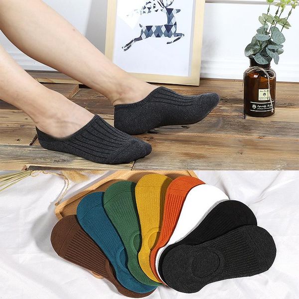 pairs of spring and summer men's imitation double-needle pinstripe invisible socks silicone non-slip with, Black
pairs of spring and summer men's imitation double-needle pinstripe invisible socks silicone non-slip with, Black