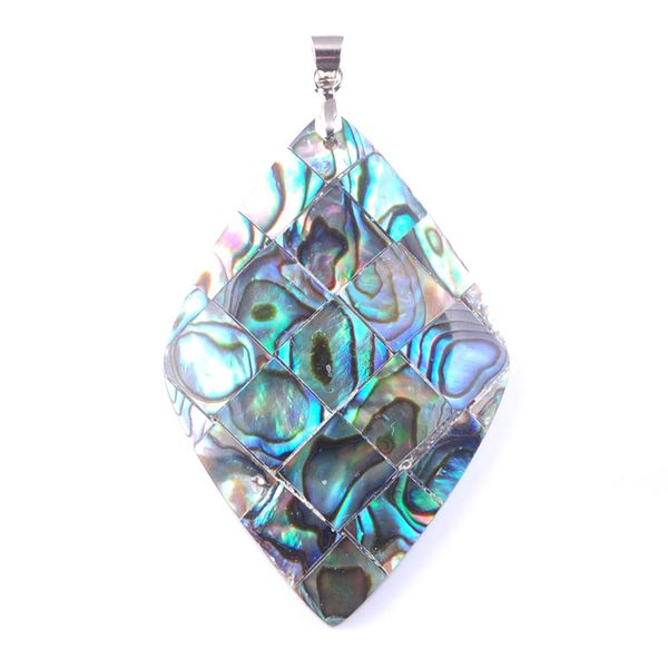 wojiaer natural abalone shell pearl pendants & necklaces no drilling hole rhombus-shaped reiki gem stone bead women girls jewelry n3371, Silver
wojiaer natural abalone shell pearl pendants & necklaces no drilling hole rhombus-shaped reiki gem stone bead women girls jewelry n3371, Silver