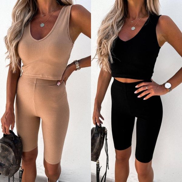 women's shorts sports suit two-piece short and slim with summer tracksuit leisure, White;black
women's shorts sports suit two-piece short and slim with summer tracksuit leisure, White;black