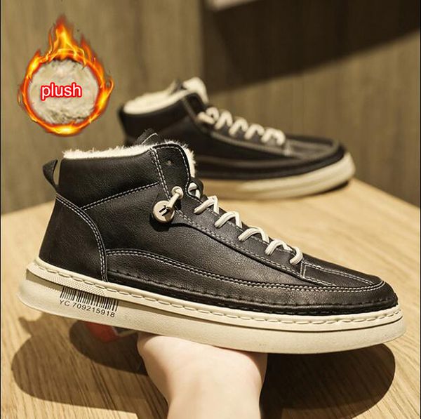 Brand New Tide Men Leather Casual Shoes Man Warm Sneakers Autumn Winter Fashion Cool Designer Plush Boots, Beige
Brand New Tide Men Leather Casual Shoes Man Warm Sneakers Autumn Winter Fashion Cool Designer Plush Boots, Beige