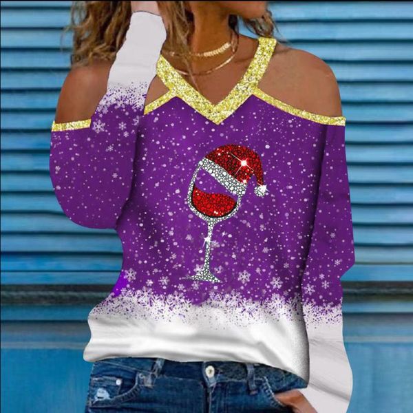 women's blouses & shirts 45# christmas print blouse women elegant v neck long sleeve pullover harajuku oversized casual camisa, White
women's blouses & shirts 45# christmas print blouse women elegant v neck long sleeve pullover harajuku oversized casual camisa, White