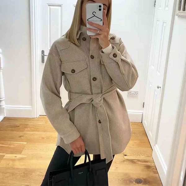women's suits & blazers cool women winter woolen coats belt outerwear shirt style button down jackets oversize 9crn, White;black
women's suits & blazers cool women winter woolen coats belt outerwear shirt style button down jackets oversize 9crn, White;black