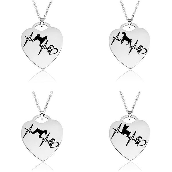 pendant necklaces 10 pcs/lot dog necklace schnauzer ecg claw stainless steel heart shape gift women fashion jewelry, Silver
pendant necklaces 10 pcs/lot dog necklace schnauzer ecg claw stainless steel heart shape gift women fashion jewelry, Silver