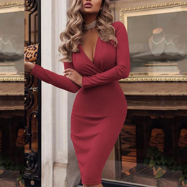 casual dresses midi dress evening party women's solid color formal deep v pleated long bag hip bandage with sleeve, Black;gray
casual dresses midi dress evening party women's solid color formal deep v pleated long bag hip bandage with sleeve, Black;gray
