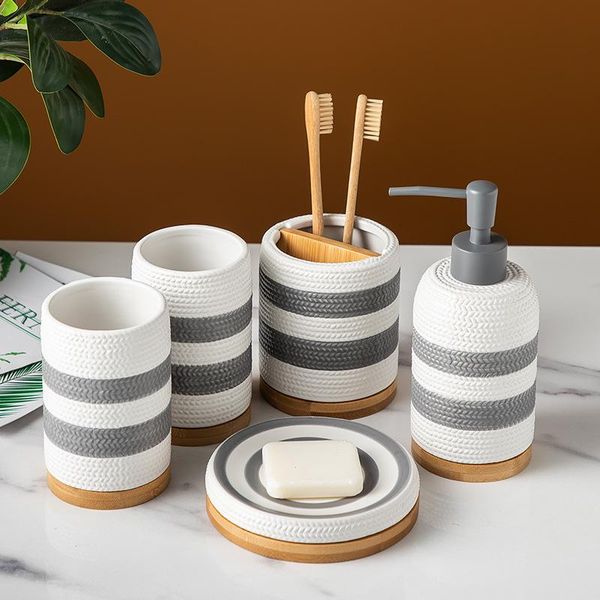 bath accessory set nordic ceramic bathroom wash five-piece creative cup electric toothbrush holder
bath accessory set nordic ceramic bathroom wash five-piece creative cup electric toothbrush holder