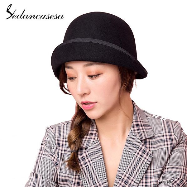 stingy brim hats sedancasesa female cloche hat for women winter australia wool vintage french bowler sombrero fedora fw326004, Blue;gray
stingy brim hats sedancasesa female cloche hat for women winter australia wool vintage french bowler sombrero fedora fw326004, Blue;gray