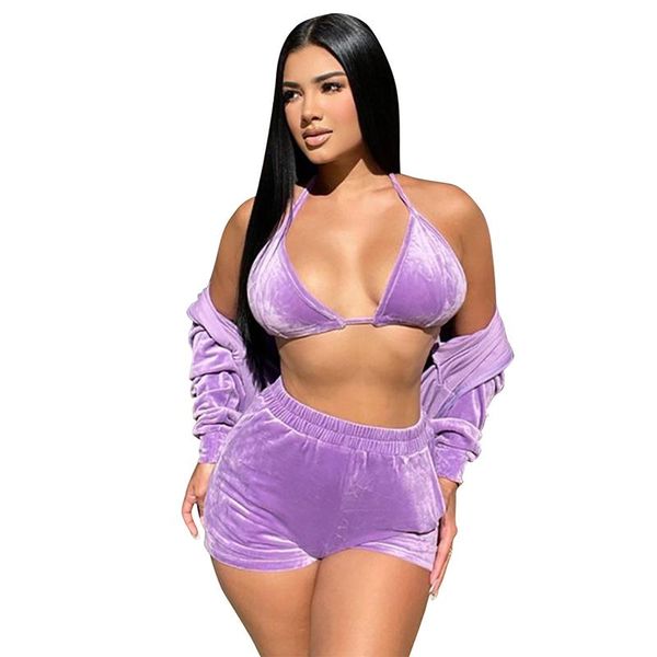 women's tracksuits solid color three piece set halter + hooded zipper jacket shorts 2021 ins autumn casual fashion women outfits, Gray
women's tracksuits solid color three piece set halter + hooded zipper jacket shorts 2021 ins autumn casual fashion women outfits, Gray