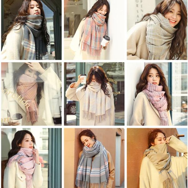 women winter 2021 fashion herringbone imitation cashmere scarf thickened warm tassel shawl plaid écharp scarves, Blue;gray
women winter 2021 fashion herringbone imitation cashmere scarf thickened warm tassel shawl plaid écharp scarves, Blue;gray