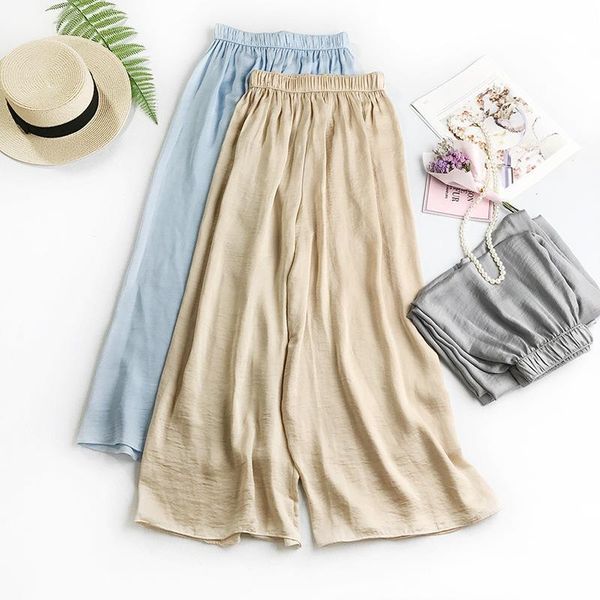 women's pants & capris wide leg women summer loose casual long 2021 arts style vintage elastic high waist trousers quality p819, Black;white
women's pants & capris wide leg women summer loose casual long 2021 arts style vintage elastic high waist trousers quality p819, Black;white