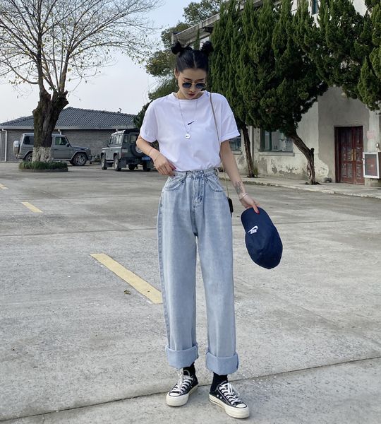2011Women Jeans For Women Fashion Straight Loose Boyfriend Chic High Waist Casual Cotton Jean Female Denim Wide Leg Pants WJ125, Grey-black
2011Women Jeans For Women Fashion Straight Loose Boyfriend Chic High Waist Casual Cotton Jean Female Denim Wide Leg Pants WJ125, Grey-black