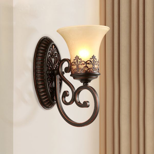 european style art retro e27 wall lamp living room home decoration lighting glass lampshade
european style art retro e27 wall lamp living room home decoration lighting glass lampshade