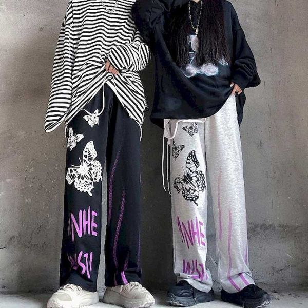 new casual pants women loose bf straight wide-leg pants autumn high street dark bla butterfly printed pants casual wild loose, Black
new casual pants women loose bf straight wide-leg pants autumn high street dark bla butterfly printed pants casual wild loose, Black