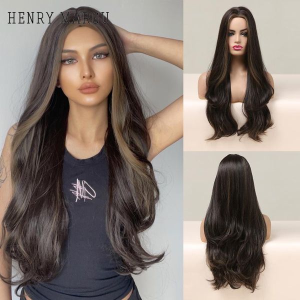 synthetic wigs henry margu natural long wave black brown highlight wig middle part daily hair for women afro heat resistant
synthetic wigs henry margu natural long wave black brown highlight wig middle part daily hair for women afro heat resistant