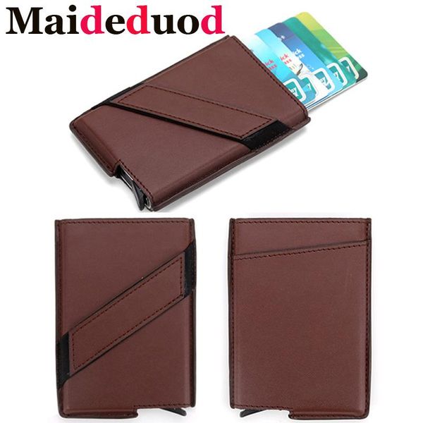 card holders slim pu leather holder wallet aluminium men women metal for cards business package rfid protector, Brown;gray
card holders slim pu leather holder wallet aluminium men women metal for cards business package rfid protector, Brown;gray