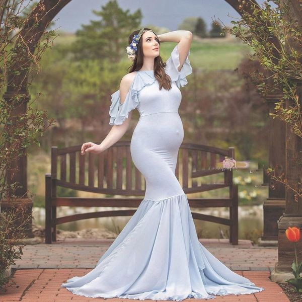 elegant women pregnants maternity dress pography props ruffles off shoulder solid for po shoot dresses, White
elegant women pregnants maternity dress pography props ruffles off shoulder solid for po shoot dresses, White