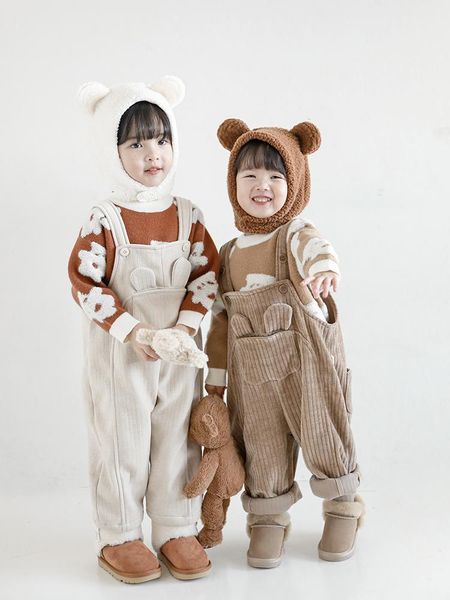 trousers children autumn pants girls velvet pit ear pockets adjustable shoulder straps playful overalls, Blue
trousers children autumn pants girls velvet pit ear pockets adjustable shoulder straps playful overalls, Blue
