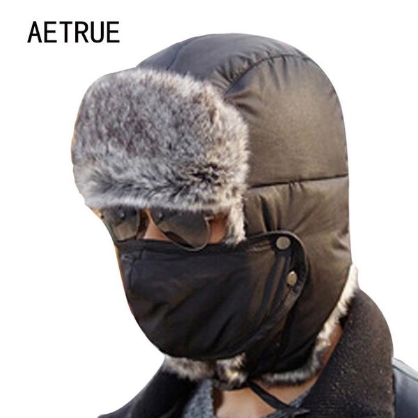 berets winter bomber hats men women fur thickened ear flaps hat earflap caps russian balaclava for cap, Blue;gray
berets winter bomber hats men women fur thickened ear flaps hat earflap caps russian balaclava for cap, Blue;gray