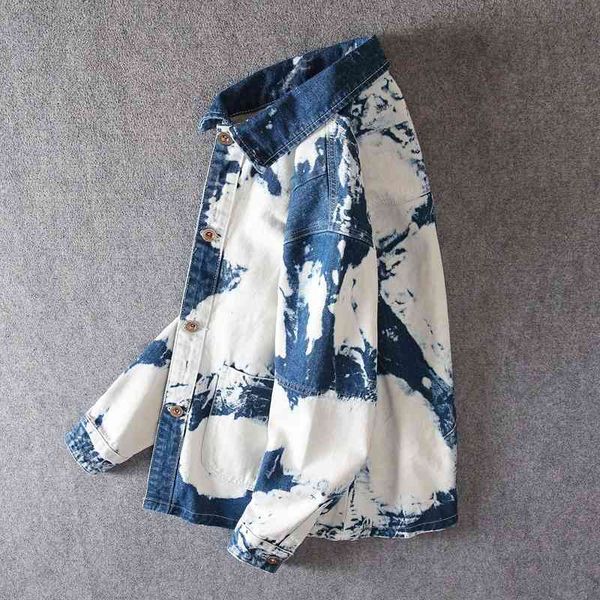 men's jackets style designer tie dye denim jackets streetwear vintage personality outerwear loose male casual adjustment spring jnq9, Black;brown
men's jackets style designer tie dye denim jackets streetwear vintage personality outerwear loose male casual adjustment spring jnq9, Black;brown