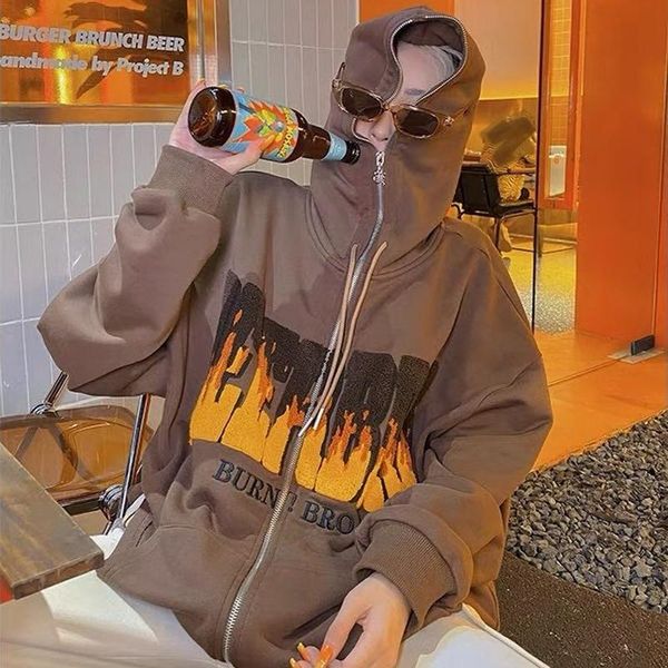 women's hoodies & sweatshirts 2021 american retro zipper hoodie street hip-hop gothic hooded sweatshirt y2k couple casual loose coat, Black
women's hoodies & sweatshirts 2021 american retro zipper hoodie street hip-hop gothic hooded sweatshirt y2k couple casual loose coat, Black