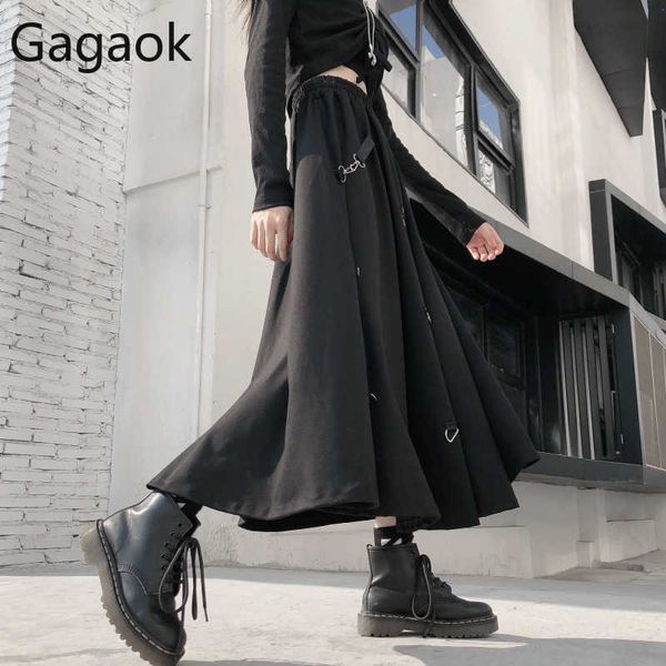 gagao women vintage skirt spring autumn arrival solid a-line mid-calf empire loose casual wild female fashion korean skirts 210531, Black
gagao women vintage skirt spring autumn arrival solid a-line mid-calf empire loose casual wild female fashion korean skirts 210531, Black