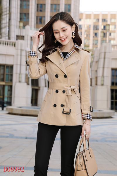 women's trench coats short classic windbreaker waterproof british high-end english style autumn winter gabadian solid color size coat f, Tan;black
women's trench coats short classic windbreaker waterproof british high-end english style autumn winter gabadian solid color size coat f, Tan;black