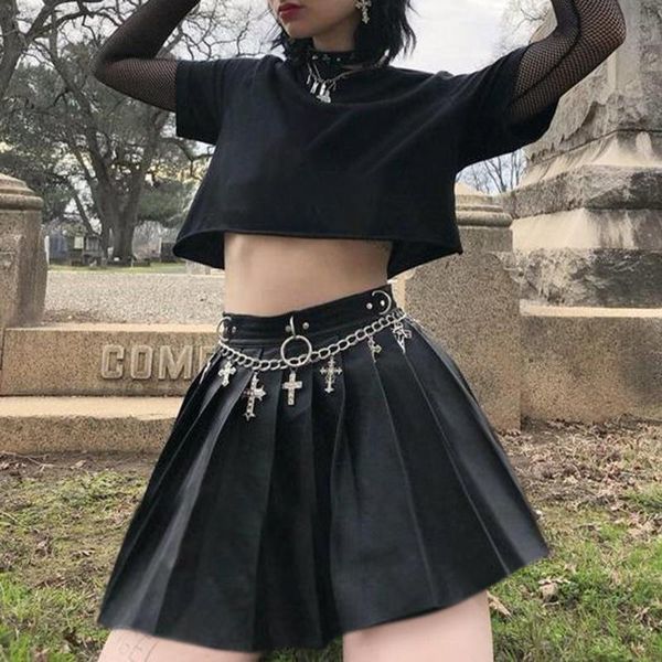 goth dark grunge punk summer gothic skirts for women streetwear zippper rivet pleated metal ring skirt pu hollow out casual, Black
goth dark grunge punk summer gothic skirts for women streetwear zippper rivet pleated metal ring skirt pu hollow out casual, Black