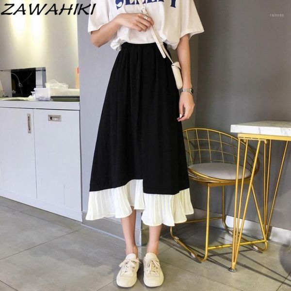 skirts zawahiki korean fashion casual chiffon women summer 2021 high waist patchwork a-line all- match mid-calf shirts, Black
skirts zawahiki korean fashion casual chiffon women summer 2021 high waist patchwork a-line all- match mid-calf shirts, Black