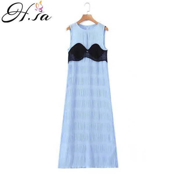 h.sa vestido de mujer women summer dresses sleeveless bow tie patchwork long party robe boho drapped blue party dress 210716, Black;gray
h.sa vestido de mujer women summer dresses sleeveless bow tie patchwork long party robe boho drapped blue party dress 210716, Black;gray