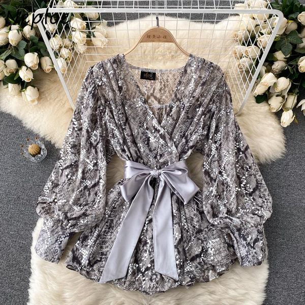 women's blouses & shirts neploe stylish high street blouse women 2021 temperament v-neck blusas mujer snakeskin long sleeve shirt autum, White
women's blouses & shirts neploe stylish high street blouse women 2021 temperament v-neck blusas mujer snakeskin long sleeve shirt autum, White