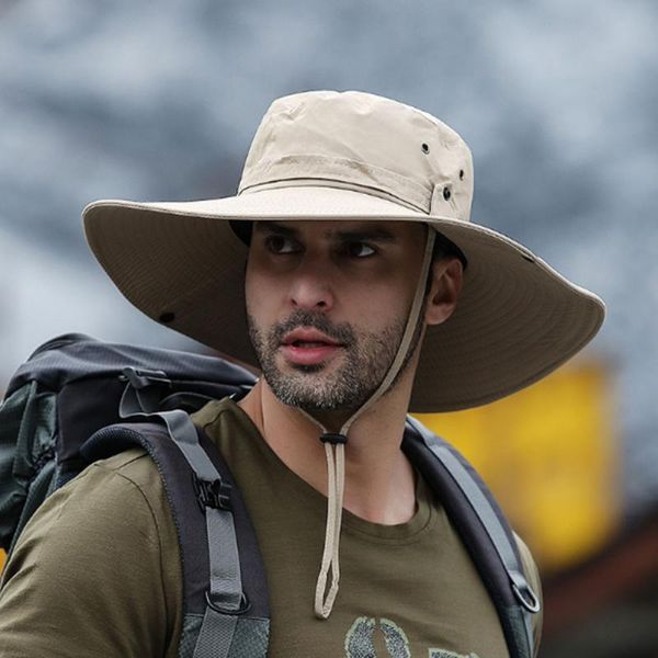 outdoor hats sun hat travel uv protection big brim adventure mountaineering fisherman fishing caps, Black;white
outdoor hats sun hat travel uv protection big brim adventure mountaineering fisherman fishing caps, Black;white