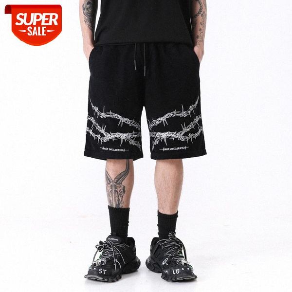 thorns embroidered corduroy shorts male hip-hop five-point pants dark sports #au3x, Black
thorns embroidered corduroy shorts male hip-hop five-point pants dark sports #au3x, Black