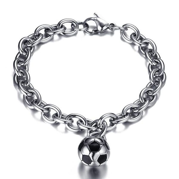 link, chain men bracelet stainless steel football women accessories the hand friendship retro hip hop jewelry, Black
link, chain men bracelet stainless steel football women accessories the hand friendship retro hip hop jewelry, Black