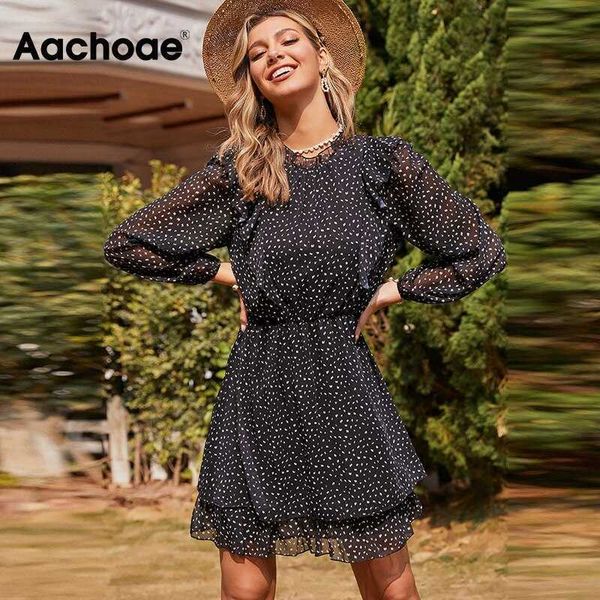 aachoae women casual print chiffon dress see through long sleeve pleated mini dress ruffles beach sundress robe femme s-xl 210706, Black;gray
aachoae women casual print chiffon dress see through long sleeve pleated mini dress ruffles beach sundress robe femme s-xl 210706, Black;gray