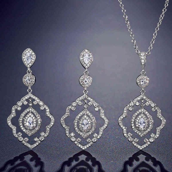 jewelry set rakol new bridal banquet jewelry square hollow water drop earrings necklace two-piece, Slivery;golden
jewelry set rakol new bridal banquet jewelry square hollow water drop earrings necklace two-piece, Slivery;golden