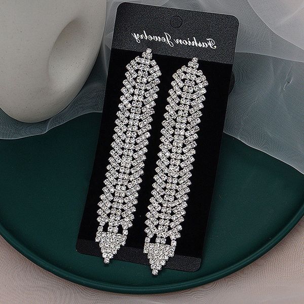 temperament long water drop tassel earrings luxury versatile banquet dress stage nightclub accessories rhinestone, Golden
temperament long water drop tassel earrings luxury versatile banquet dress stage nightclub accessories rhinestone, Golden