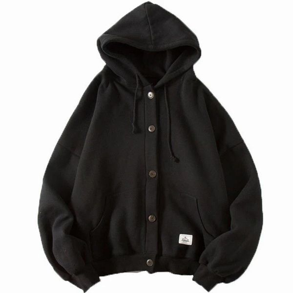 men's hoodies & sweatshirts fashion men loose cardigan sweatshirt long-sleeve matching color casual coat streetwear spring pullover hoo, Black
men's hoodies & sweatshirts fashion men loose cardigan sweatshirt long-sleeve matching color casual coat streetwear spring pullover hoo, Black