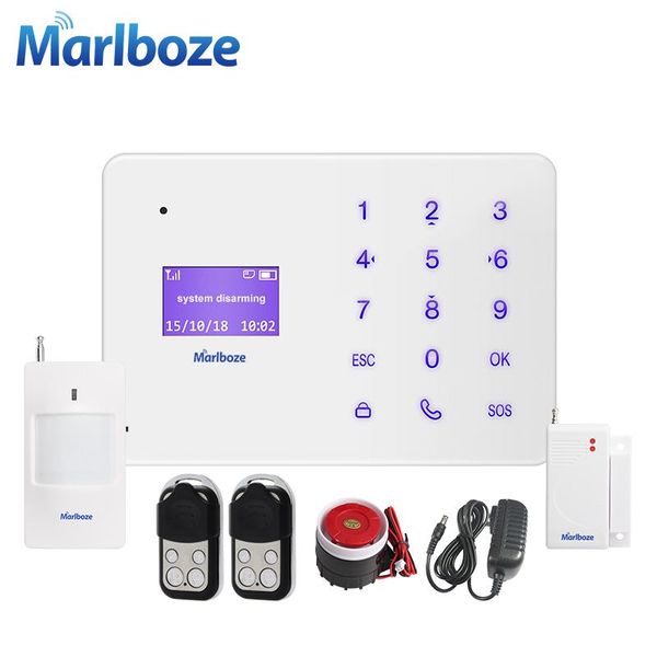 alarm systems marlboze a2 english french russian spanish voice wireless wired home security gsm system lcd display touch key app control
alarm systems marlboze a2 english french russian spanish voice wireless wired home security gsm system lcd display touch key app control