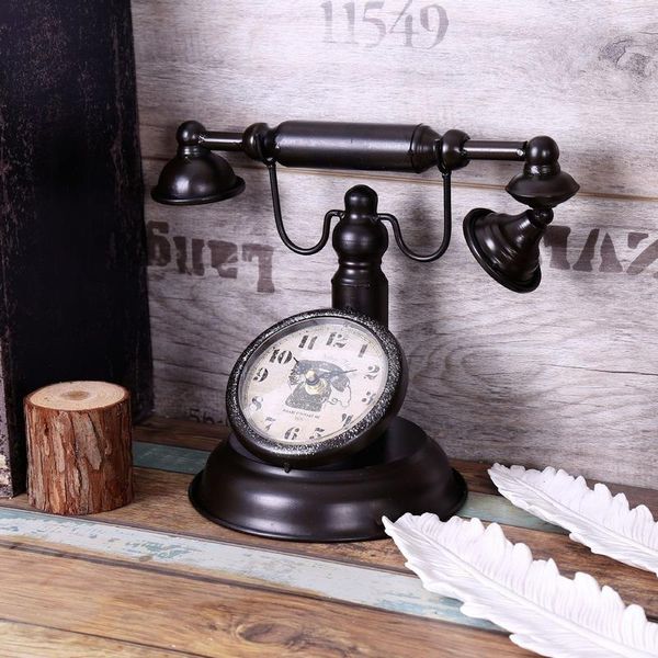 retro vintage telephone table clock creative bar cafe decoration home clothing shop window model watch desk & clocks
retro vintage telephone table clock creative bar cafe decoration home clothing shop window model watch desk & clocks