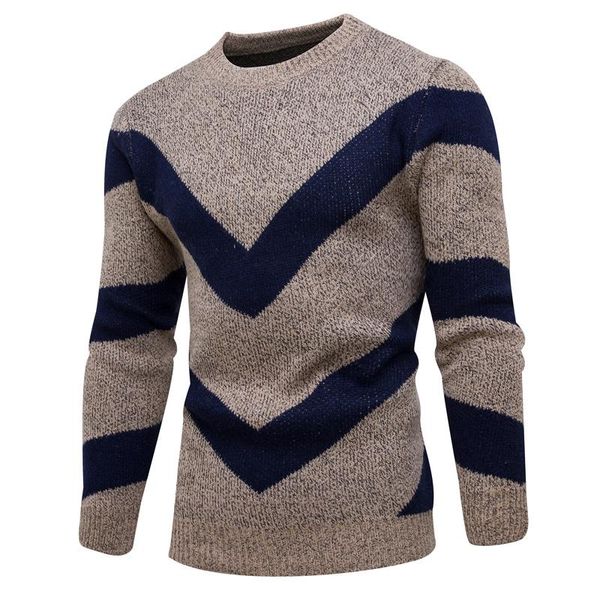 men's sweaters 2021 fashion round neck stitching color handsome trendy hedging blended wool running casual sweater, White;black
men's sweaters 2021 fashion round neck stitching color handsome trendy hedging blended wool running casual sweater, White;black