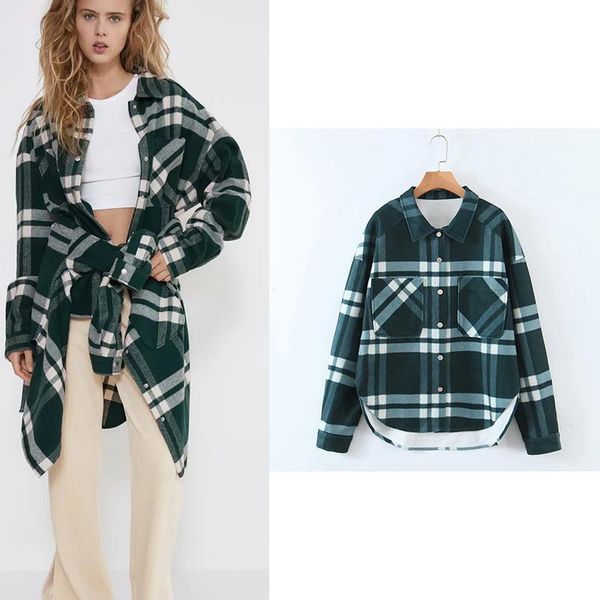 women's trench coats 2021 autumn plaid shirt jacket fashion all-match commuter style office loose casual retro long-sleeved buttoned bl, Tan;black
women's trench coats 2021 autumn plaid shirt jacket fashion all-match commuter style office loose casual retro long-sleeved buttoned bl, Tan;black