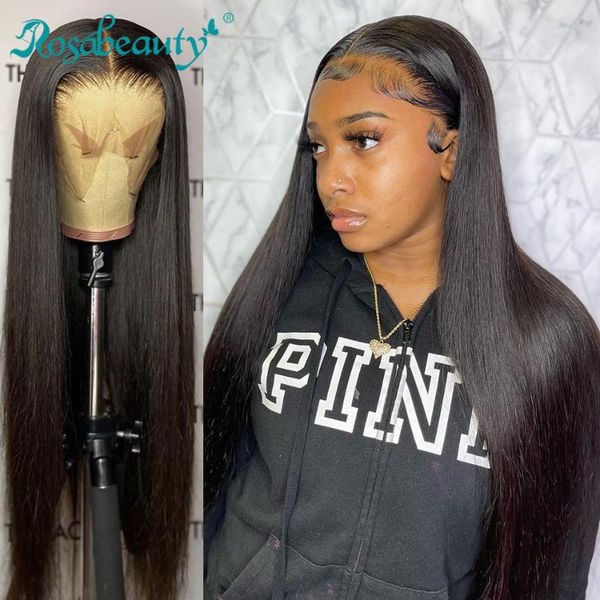 lace wigs rosabeauty hd transparent 26 28 30 straight front human hair pre plucked 5x5 13x6 glueless wig brazilian remy, Black;brown
lace wigs rosabeauty hd transparent 26 28 30 straight front human hair pre plucked 5x5 13x6 glueless wig brazilian remy, Black;brown