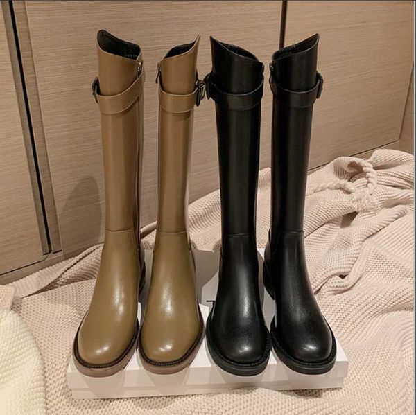 boots autumn/winter 2021 leather low heel knight round head side zipper versatile skirt high leg single, Black
boots autumn/winter 2021 leather low heel knight round head side zipper versatile skirt high leg single, Black